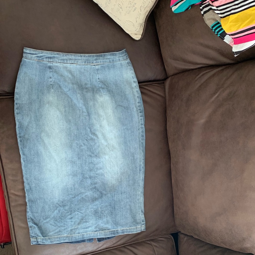 Denim stretch Pencil skirt